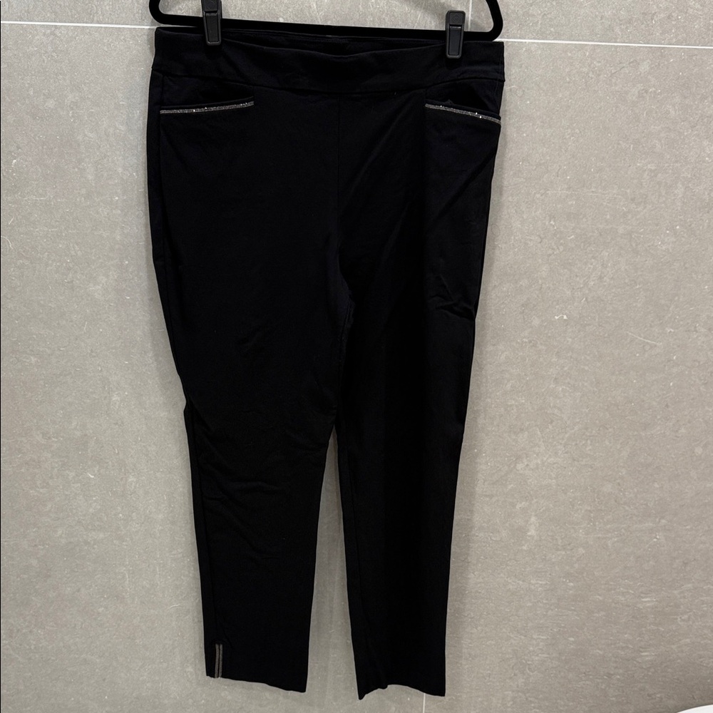 Chico's Black with silver accents on pockets and bottom of Pants
